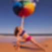 Jodie triangle with umbrellan on beach