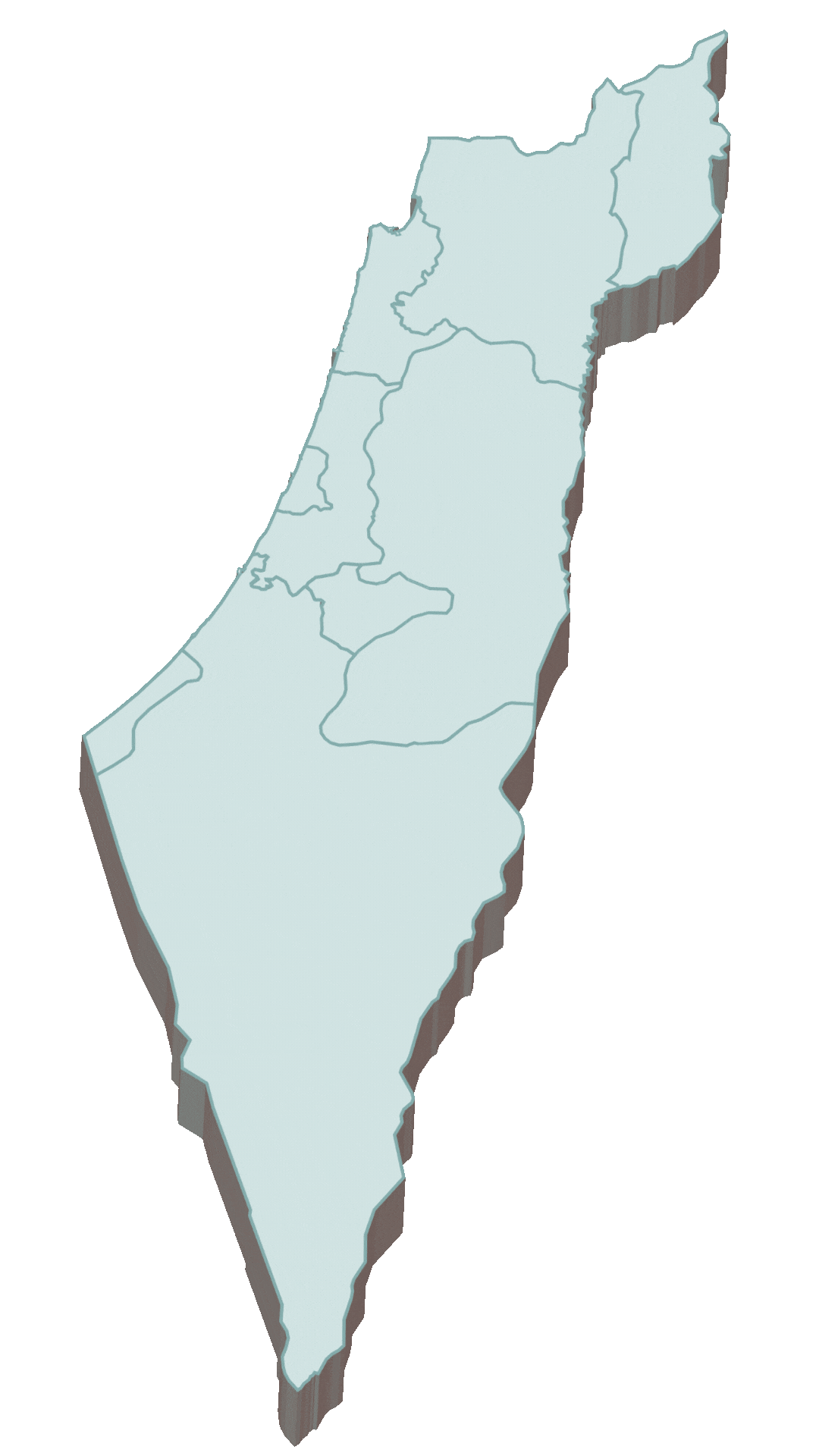 מפה המציגה את פרוייקטי הדיור של מנהלת מגורים