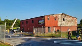 BUILDING FIRE AND A COLLISION