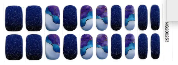 Miniaturbild: UV Gel Folie Marble Blue