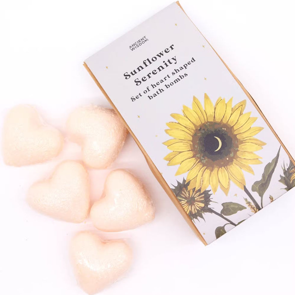 Thumbnail: Sunflower Serenity Heart Bath Bomb Set – Passion Fruit