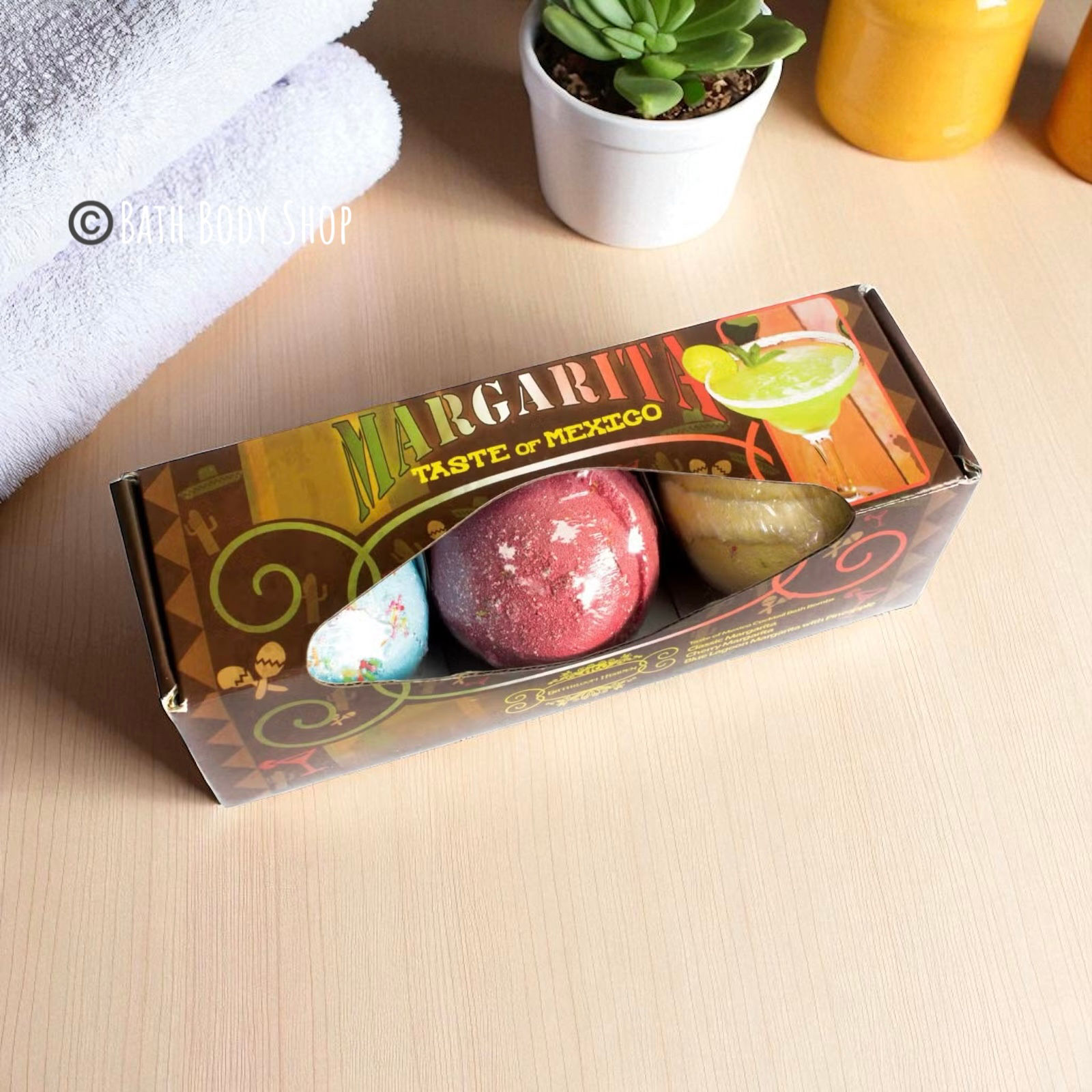 Margarita Bath Bomb Trio | Fizzy Cocktail-Inspired Gift Set