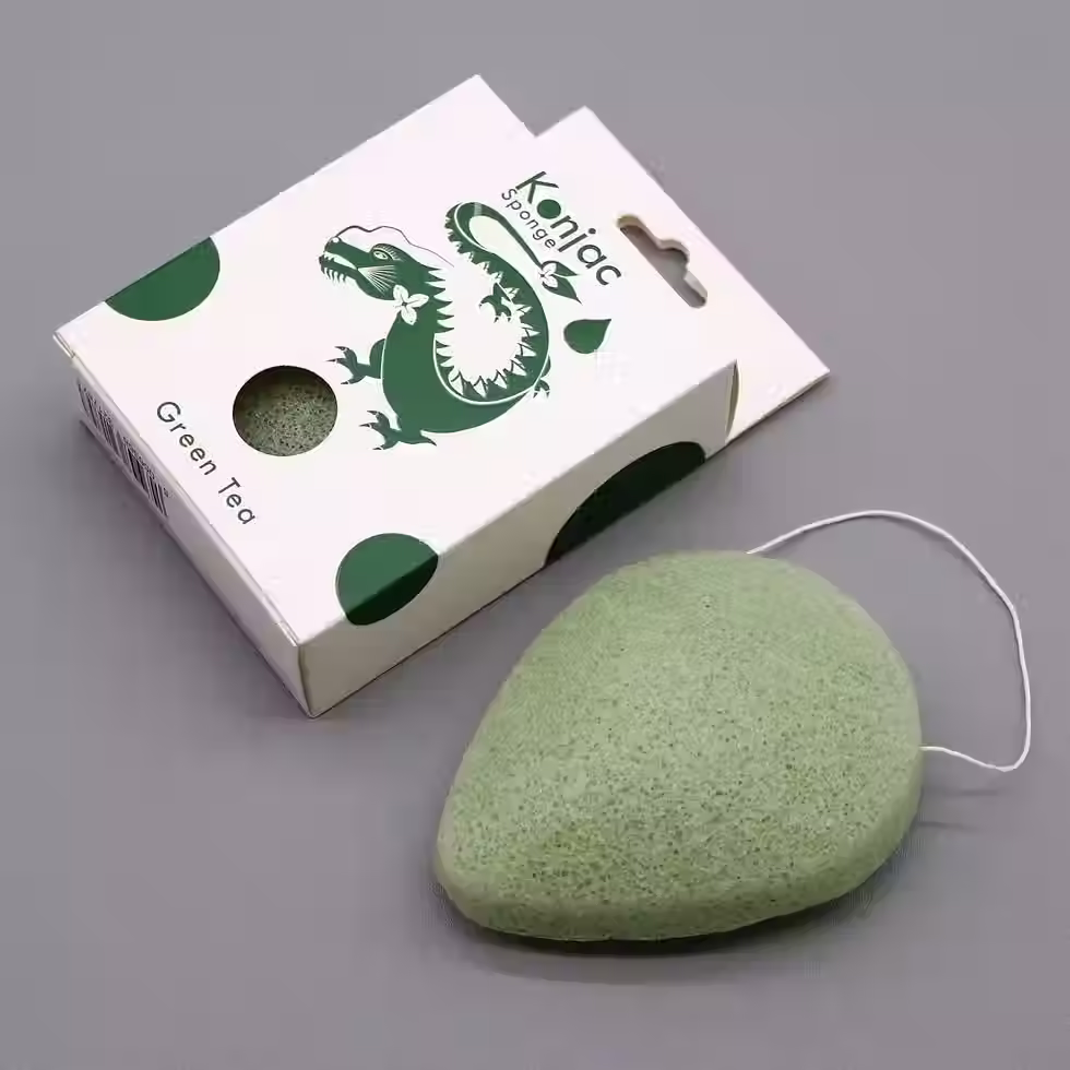 Teardrop Green Tea Konjac Sponge protective antioxidant cleanser