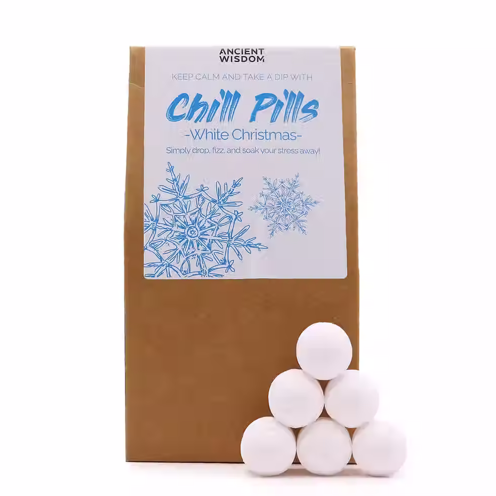 Chill Pills Gift Pack 350g White Christmas edition bath bombs