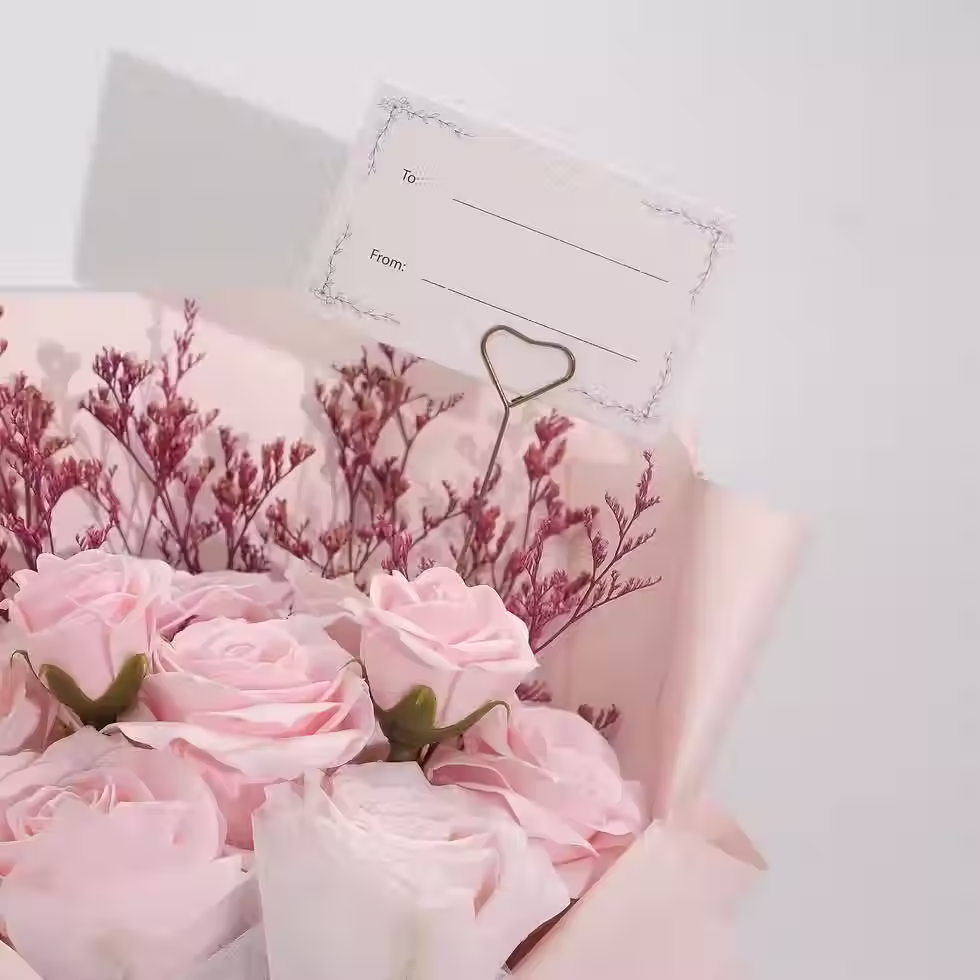 Thumbnail: Luxury pink soap rose bouquet for birthdays, anniversaries, and gifts