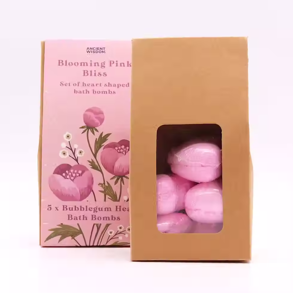 Thumbnail: Love Heart Bath Bomb Gift Set – Blooming Pink Bliss