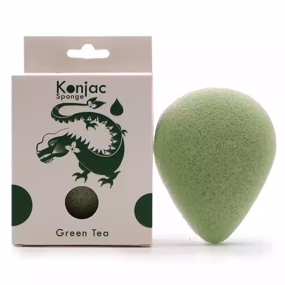 Eco-friendly green tea Konjac sponge for sensitive skin UK