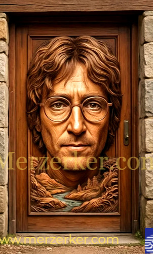 ジョンレノン 自画像 木製 John Lennon Doors | MERZERKER