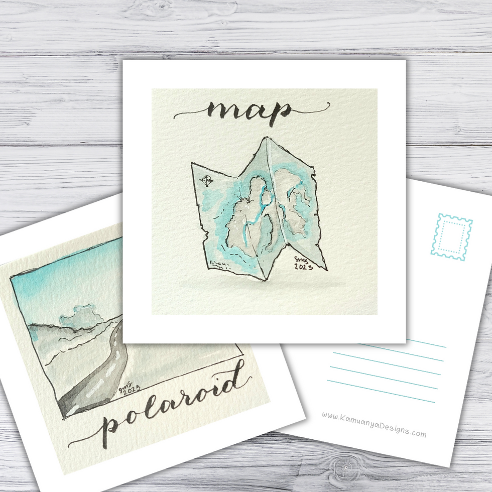 Thumbnail: Square Postcards (12 Pk) - "If Turquoise Were Sepia"