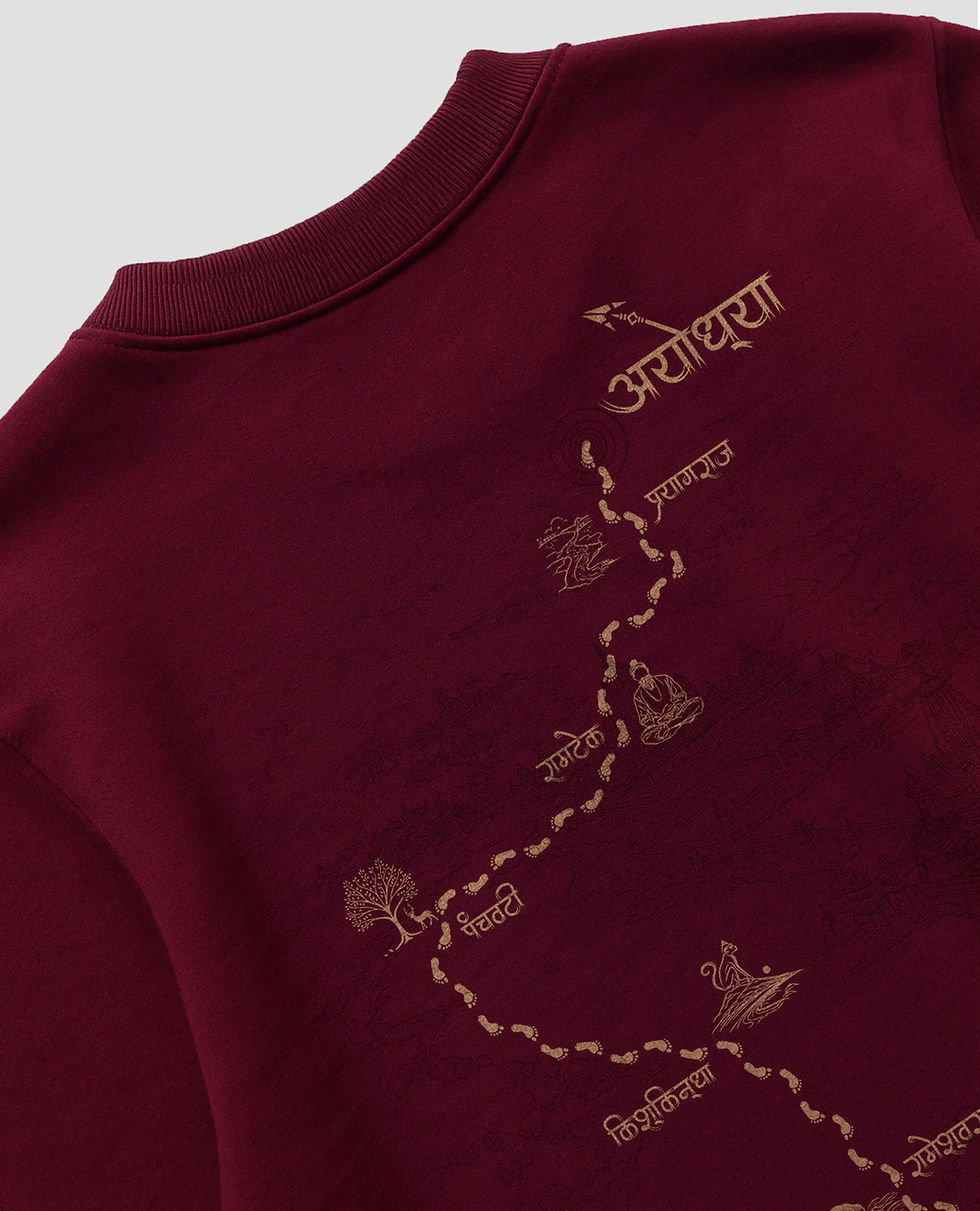 Thumbnail: Detailed view of Vanvaas T-shirt print featuring symbolic Ramayan-inspired artwork.