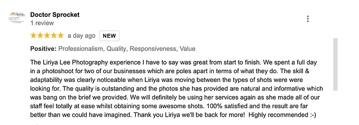 Liriya Lee Photography Reviews