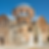 Old greek stone church with round roof and orange colored stones.