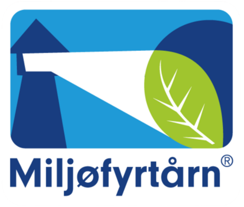 Logo von Miljøfyrtårn (Öko-Leuchtturm) – Utvika ist zertifiziert