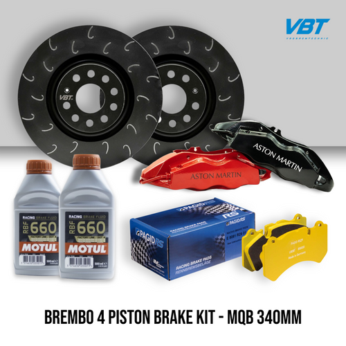 VBT Brembo 4 Piston Caliper Kit MQB 340mm Disks Sprogley Motorsport