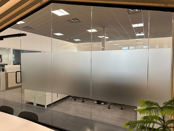 Office window privacy frost