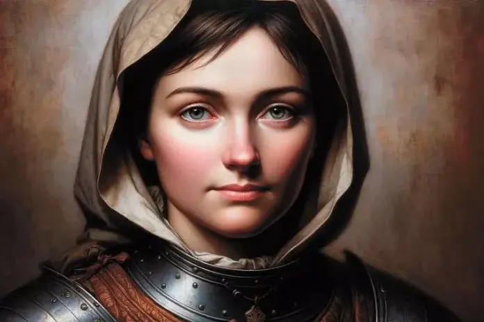 The Register created this image of St. Joan of Arc using OpenAI’s DALL-E, an online tool that uses machine-learning technology to generate images from text descriptions. (photo: National Catholic Register)