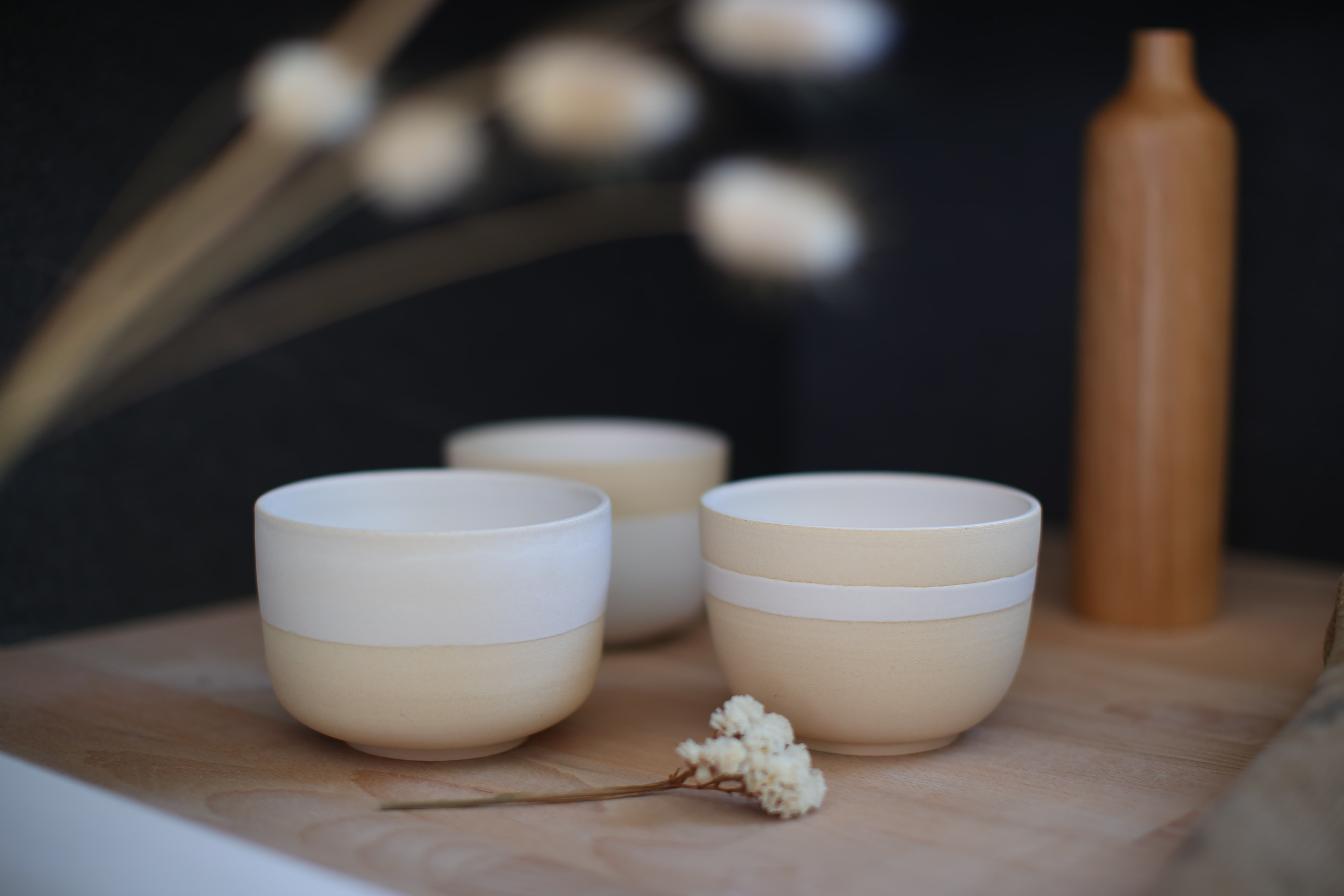 Bols "ÉCUME" Grès blanc