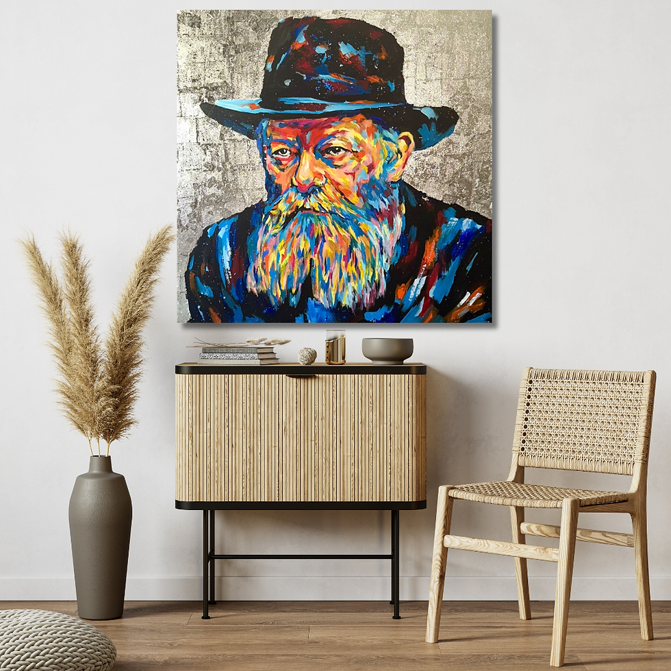Thumbnail: Lubavicher Rebbe Print on Canvas