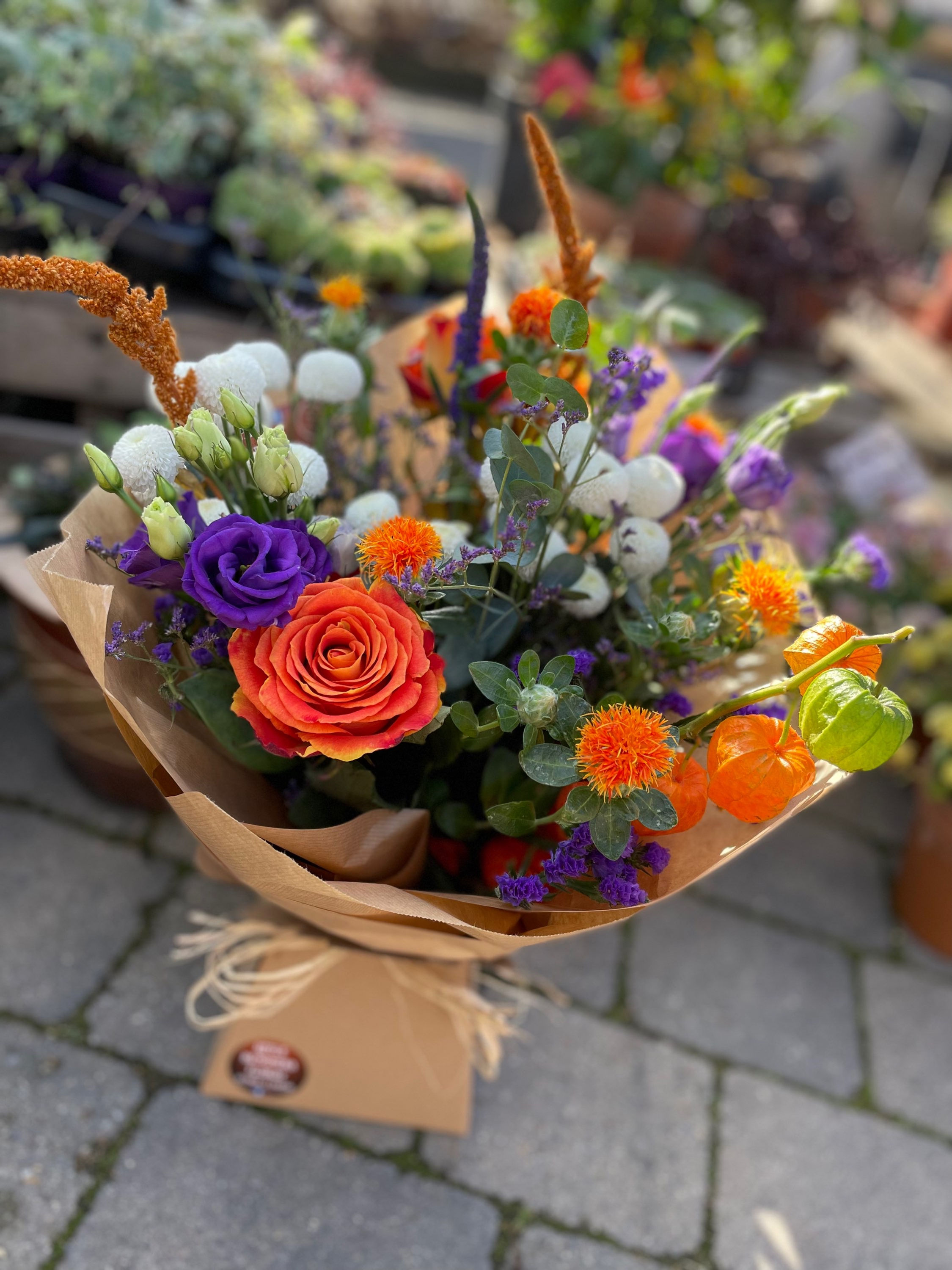 Eco-Friendly Box Bouquet with recycled vase by Little Bloomers Florist Mansfield