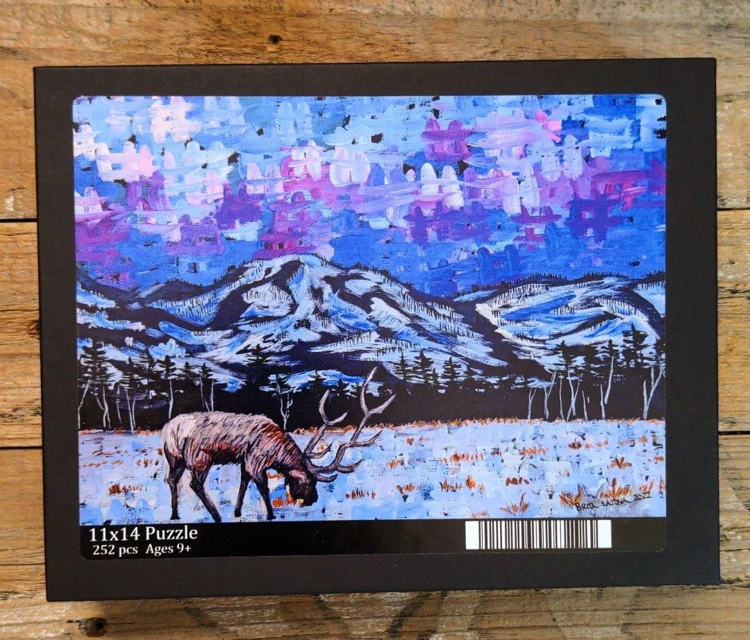 'Snowy Elk' 252 Piece Puzzle