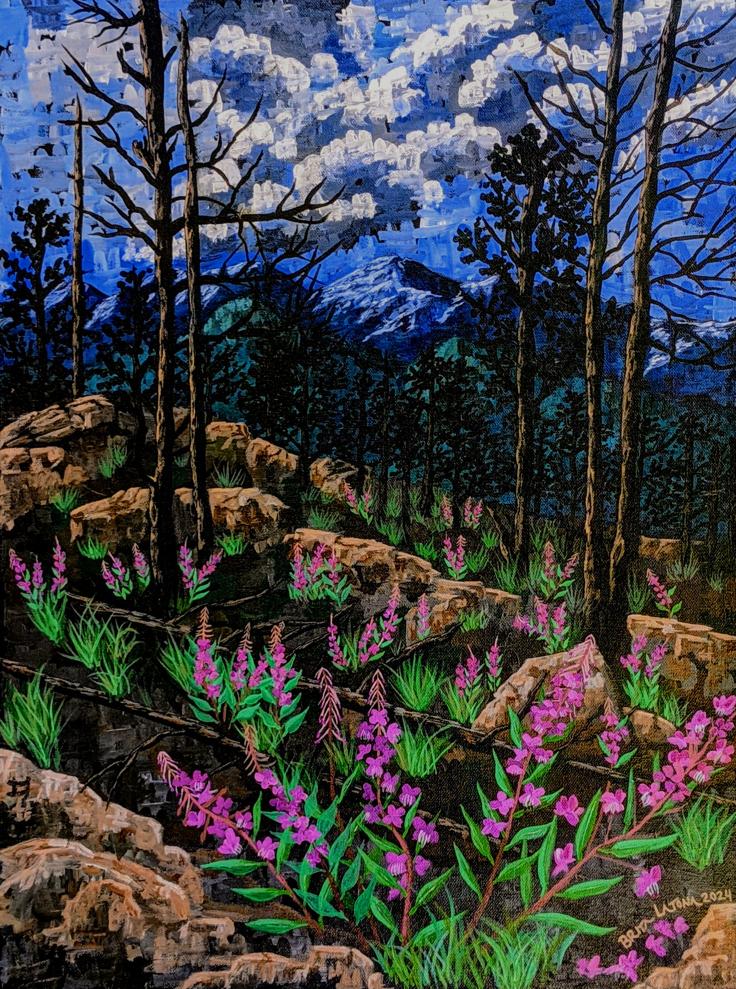Storms & Fireweed Print