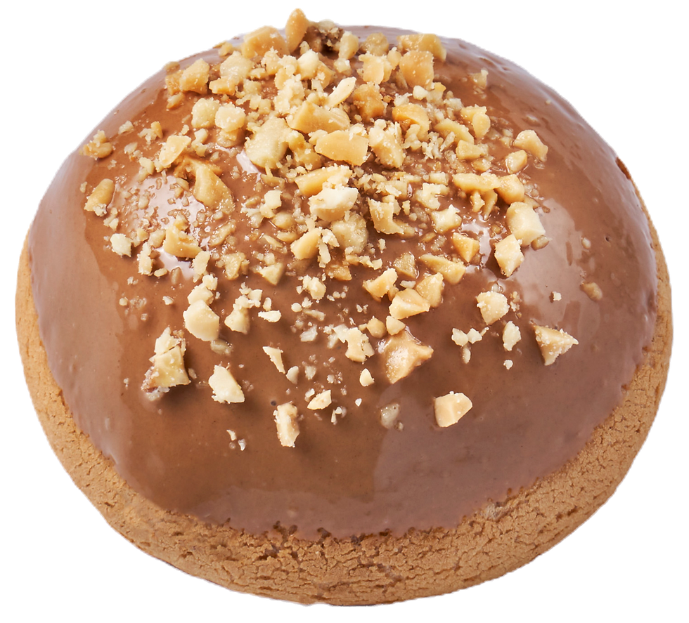 Hazelnut Roche cream puff with vanilla cream pastry