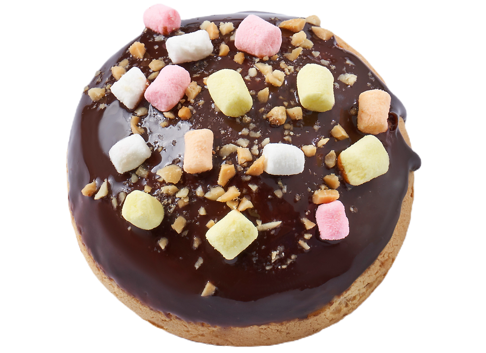 Chocolate Marshmallow cream puff with chocolate cream pastry