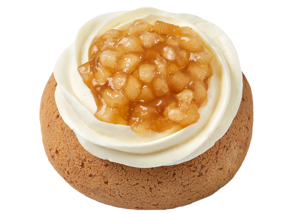 Apple Cheesecake cream puff with vanilla cream pastry