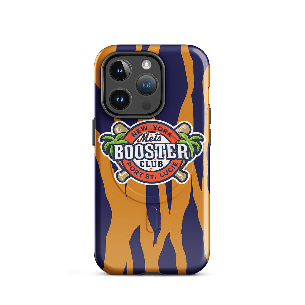 Thumbnail: Mets Booster Club Classic Logo MagSafe® tough case for iPhone® (Tiger Stripe)