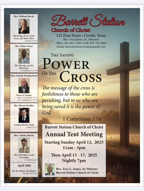 The Power of the Cross Tent Meeting Revival @ 11 am - 3 pm 