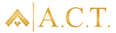 A.C.T. logo in gold and transparent background