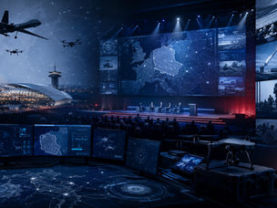 High-tech defense conference and operations center representing Polish Drone Alliance referenced in national coverage of the Security of Poland Congress.