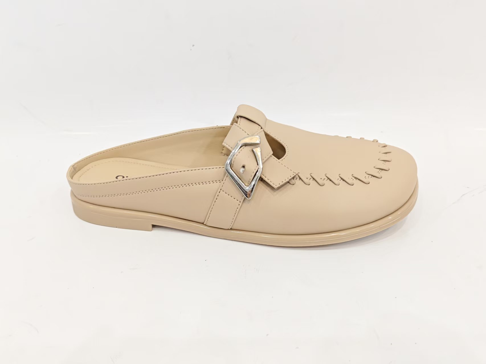 Women's Buckle Flat Mules
