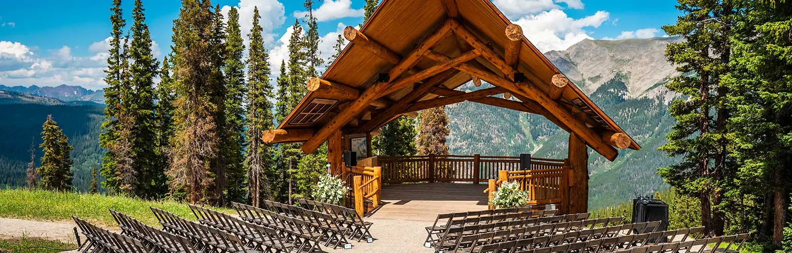 Wedding on mountain chapel