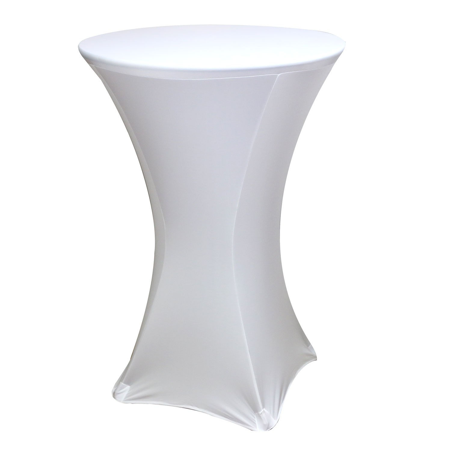 White or Black Spandex Cocktail Table Linens