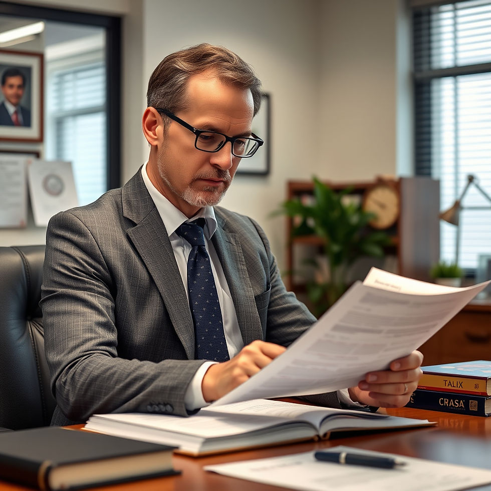 Un expert juridique ou en conformité examinant l'emballage des produits et les documents de politique d'Amazon, vérifie