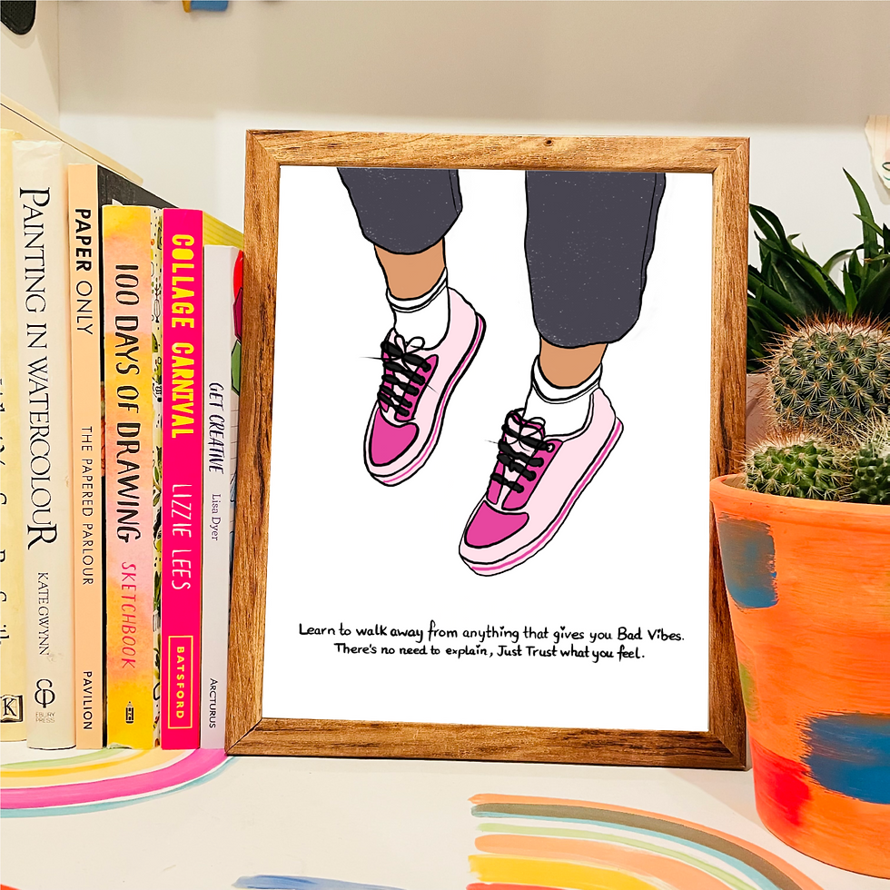 Walk Away | Self love reminder | Art Print.