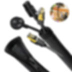 120cm Cable Tidy Zip Sleeve for PC/TV Wire Management Cable Cover ProtectionShowing Empty & Full Cable Covers