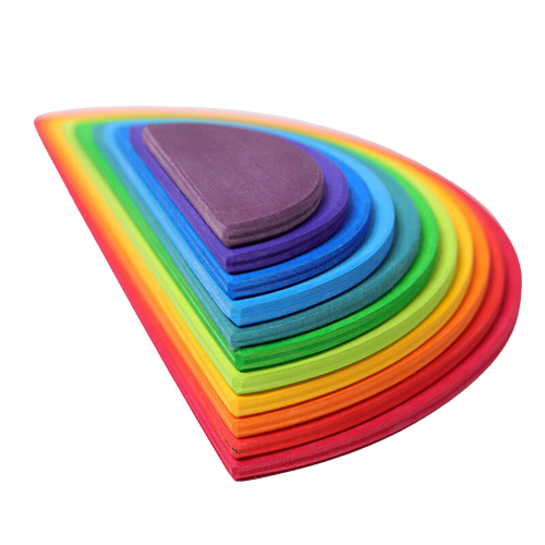 Thumbnail: Wooden 12 colour half moon set