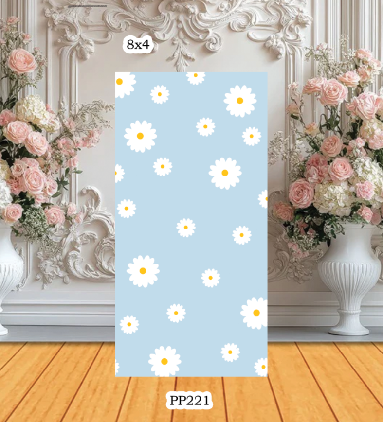 PP221 Light Blue White Daisy Panel 8x4 SB