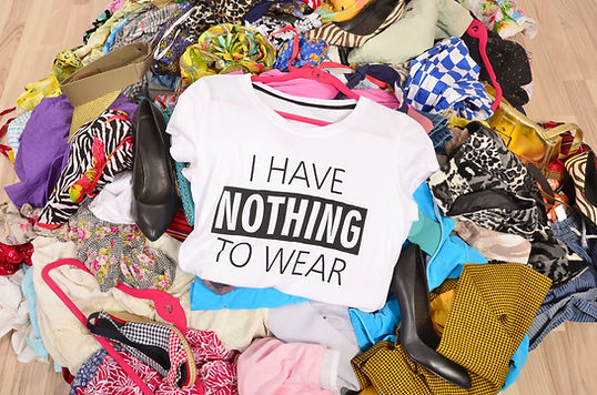 Clothes scattered on the floor