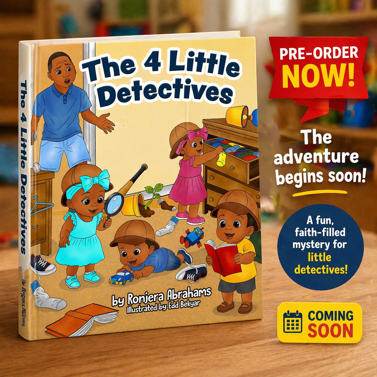 The 4 little detectives! Pre order. Our first childrens quadruplets book