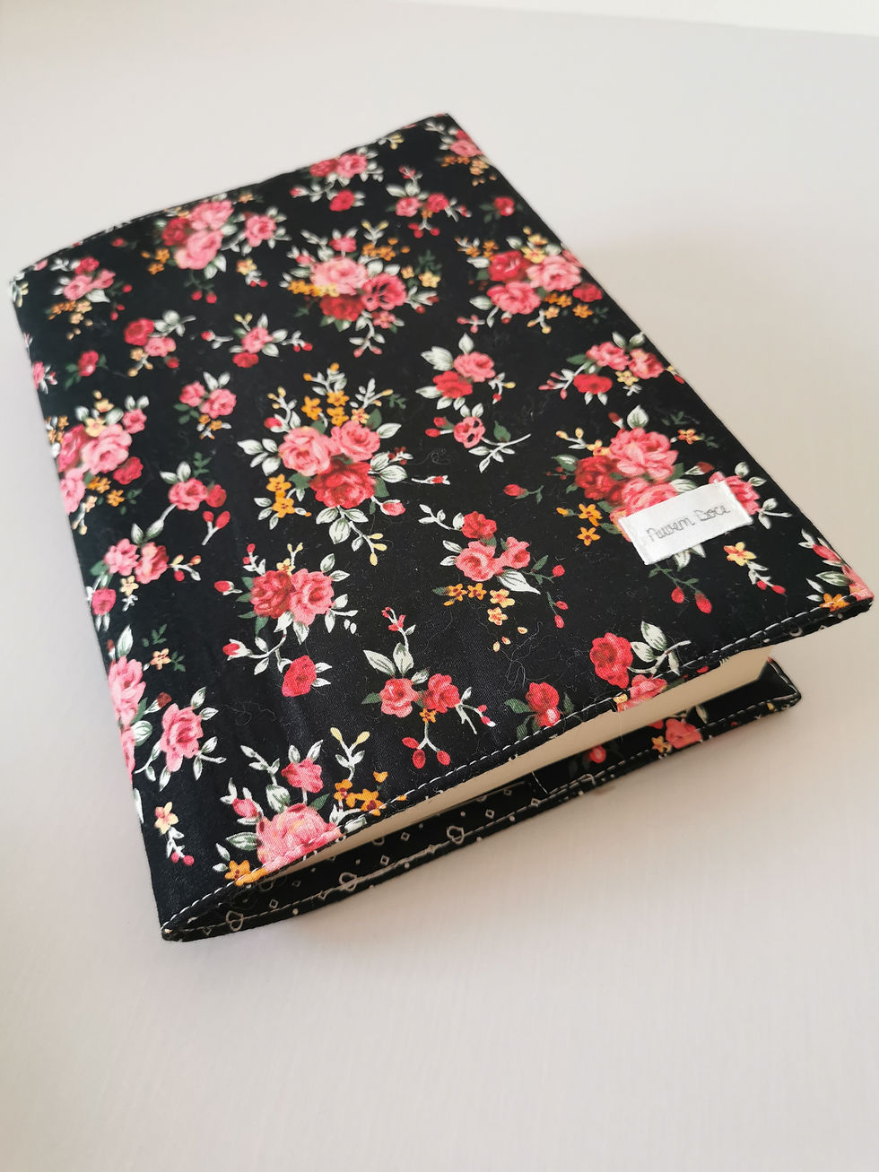 Miniatura: Capa de Livro ajustável Preto e Flores