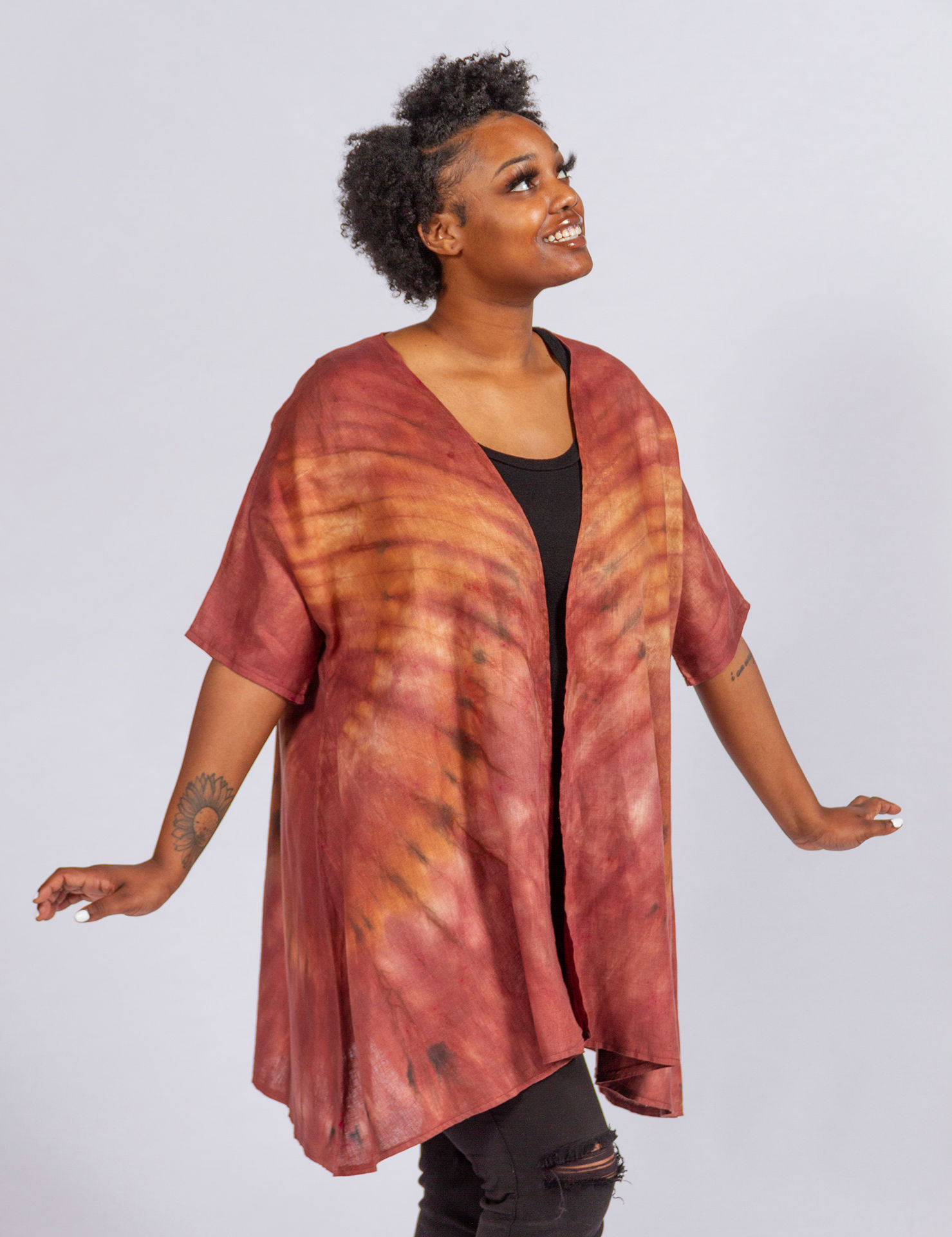 Hand-dyed Linen Kimono