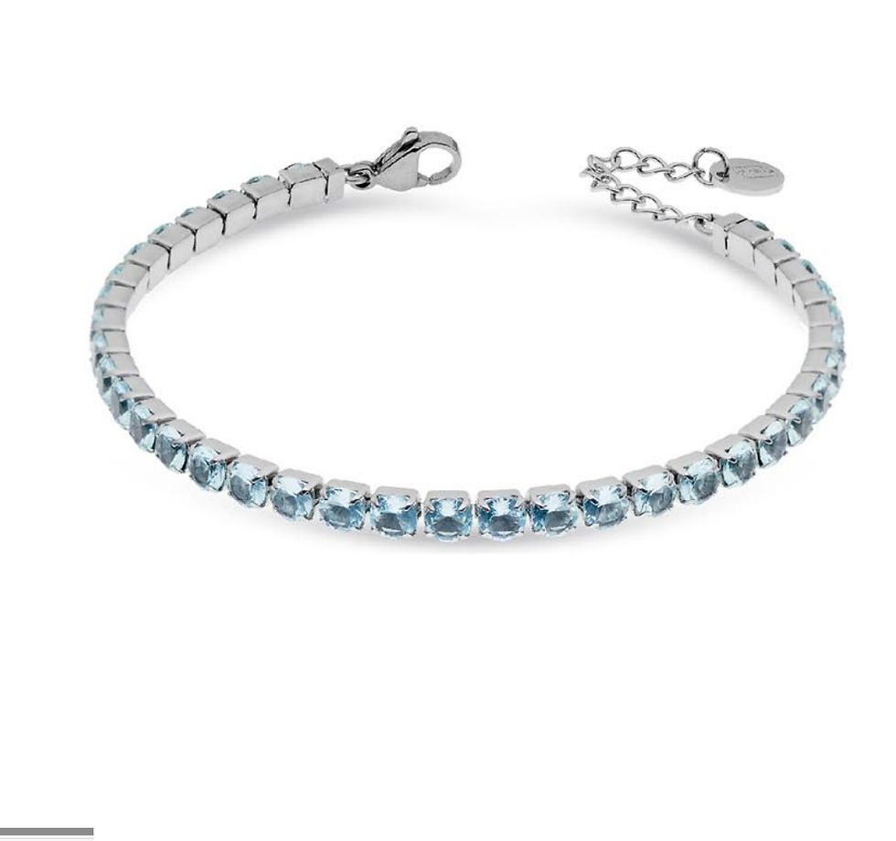 Bracciale donna Liu Jo giro polso zirconi celesti LJ2426