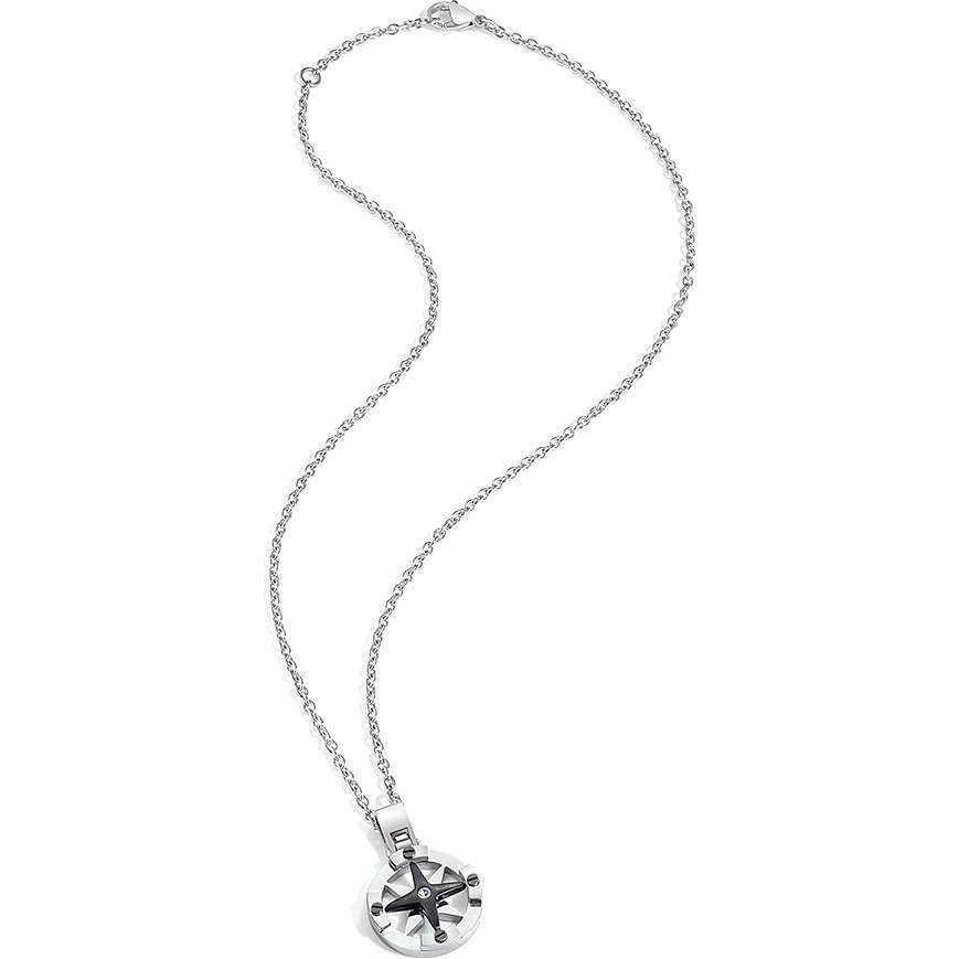 COLLANA SECTOR MARINE - SADQ01 rosa dei venti nera