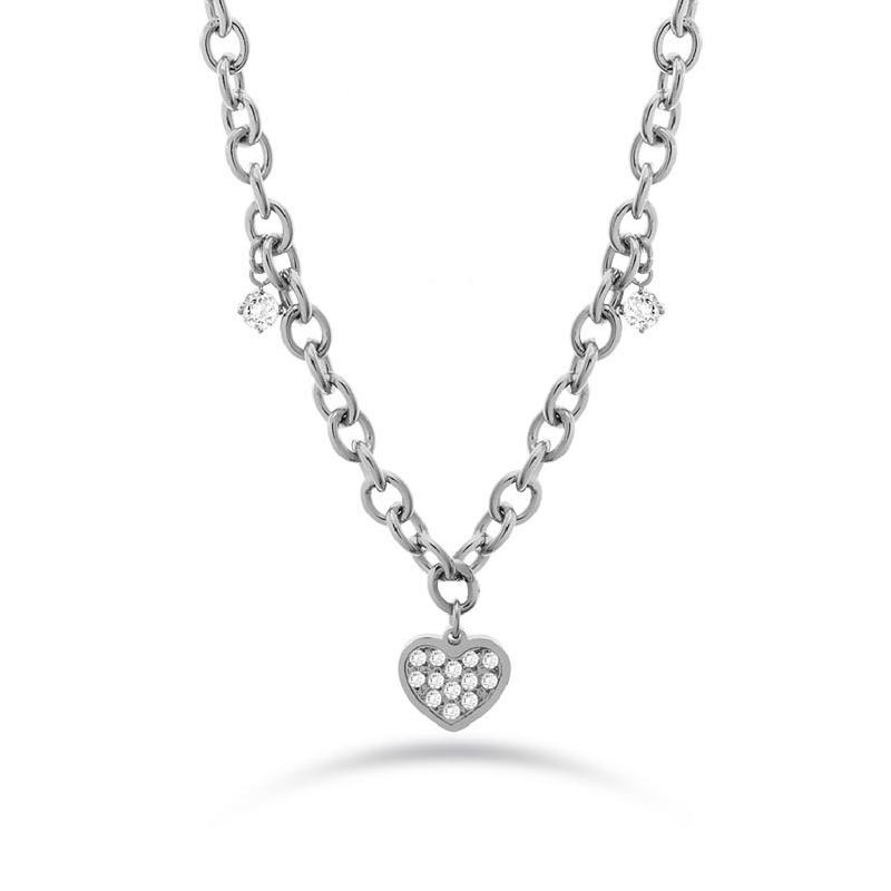 Collana donna Liu Jo luxury silver ciondolo cuore LJ2319