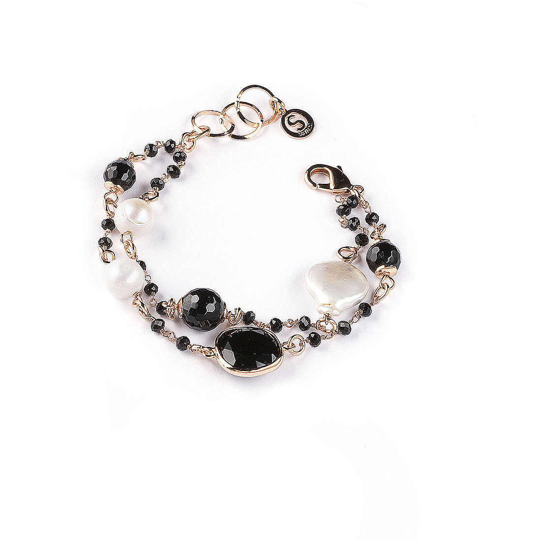 bracciale da donna Sovrani Cristal Magique (J5713) onice perle e rosario