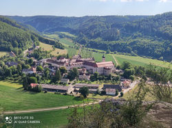 Beuron vom Spaltfelsen aus
