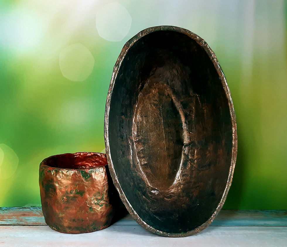 תמונה ממוזערת: קערה אובאלית בגוון נחושת